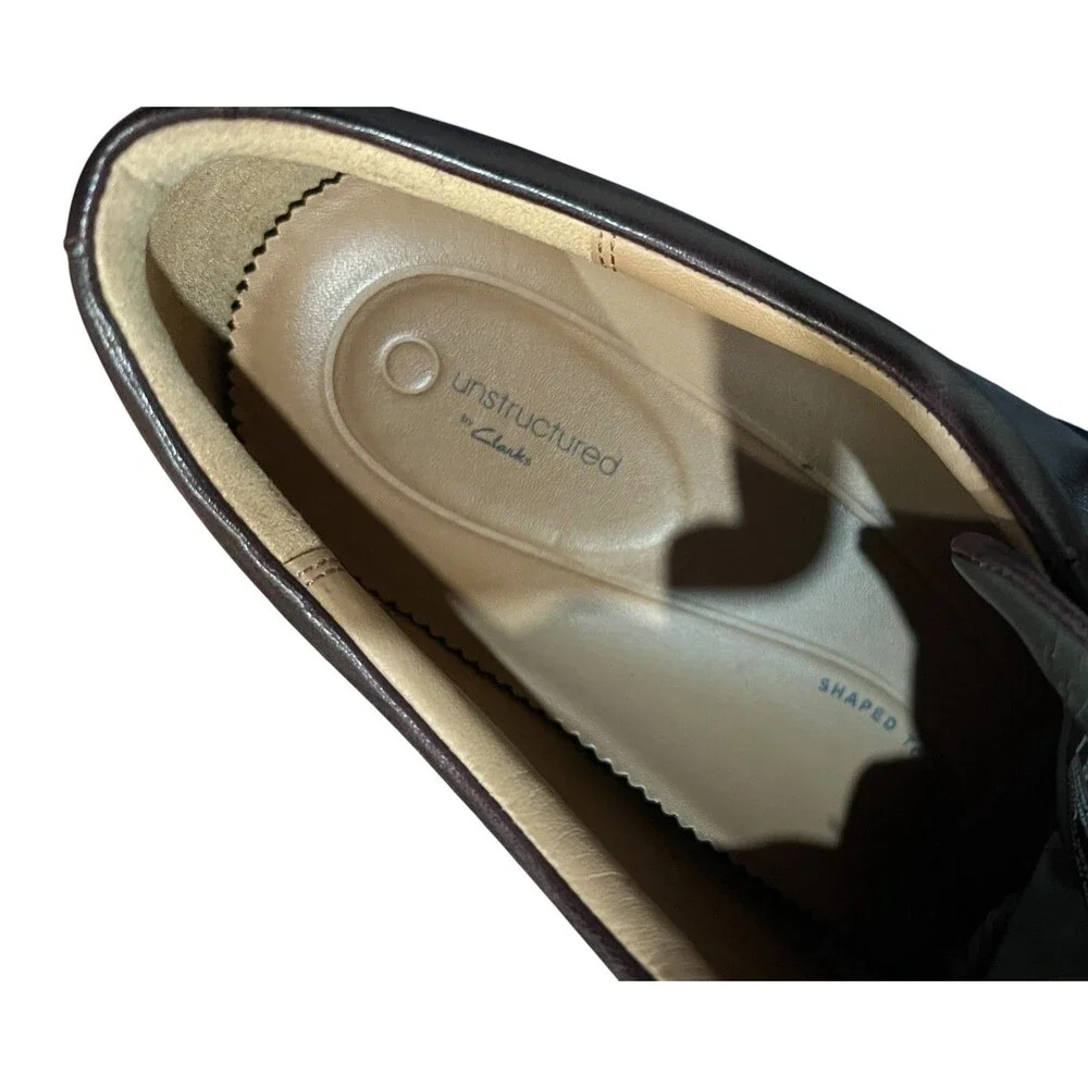 Clarks UnStructured Men's Brown Leather Oxford Shoe  Size 13 M  Office Formal